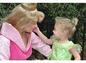 MJ (age 2) admiring Princess Aurora 