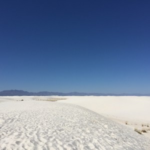 White Sands National Monument - endless sand, dunes, and blue clear sky